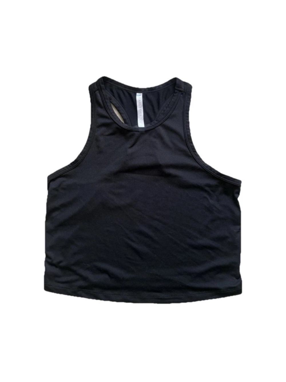 Fabletics Women’s XS Black Racerback Crop Tank Top Activewear VGUC